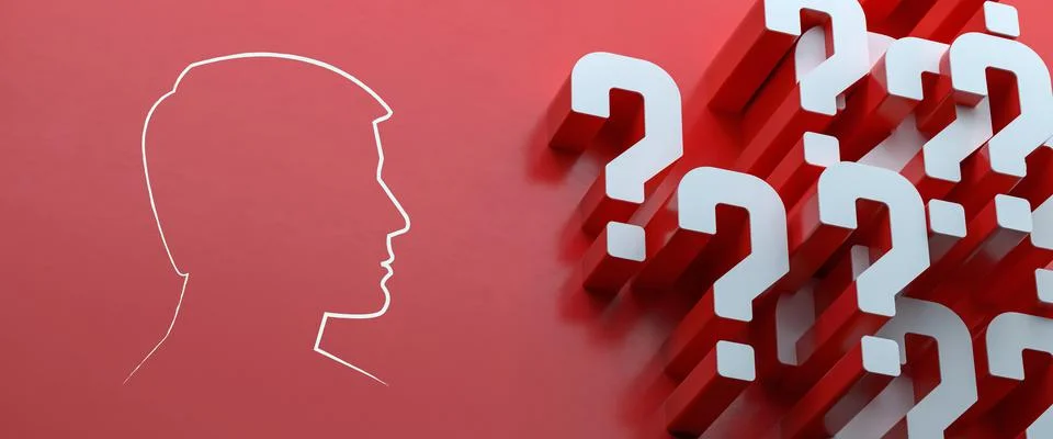 3d question mark Stock Photos