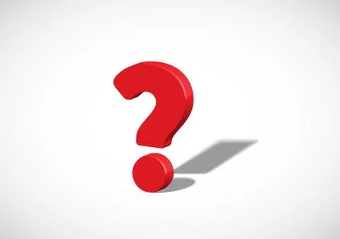 3D question mark with a shadow of an exclamation mark, vector illustration Stock Illustration