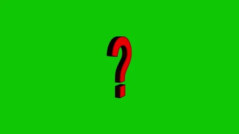 3D Question Mark Spinning On Green Screen Background Stock-Footage 304401635