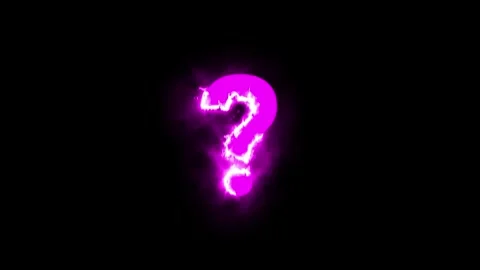3d question mark symbol on black background Stock Footage 321043310