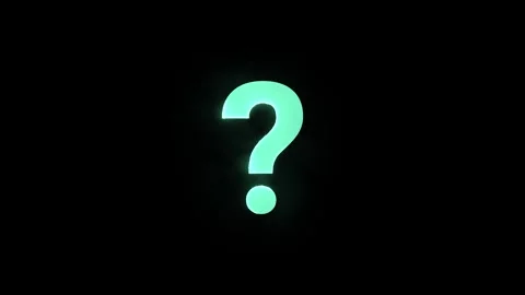 3d question mark symbol on black background Stock Footage 321043326
