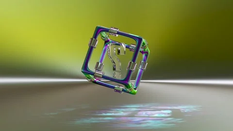 3d question mark symbol in glass box with rainbow colors abstract backgroun.. Stock Footage 286795920