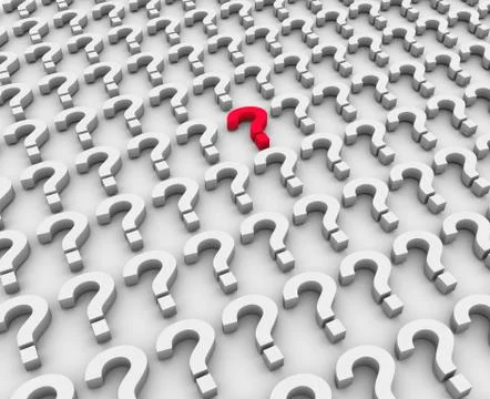 3d question marks Stock Illustration