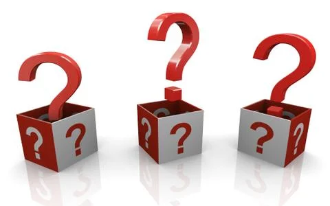 3d question marks Stock Illustration