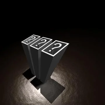 3d question marks Stock Illustration