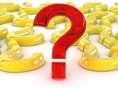 3d question marks  Stock Illustration