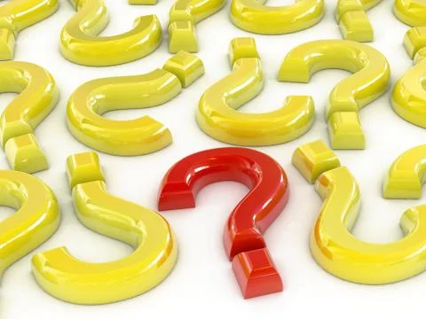 3d question marks  Stock Illustration