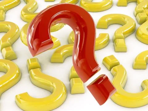 3d question marks  Stock Illustration