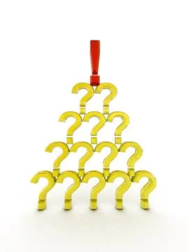 3d question marks  Stock Illustration