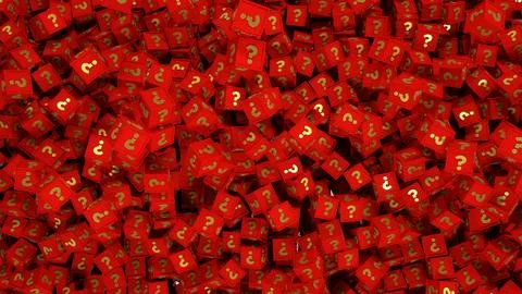 3d question marks Stock Illustration