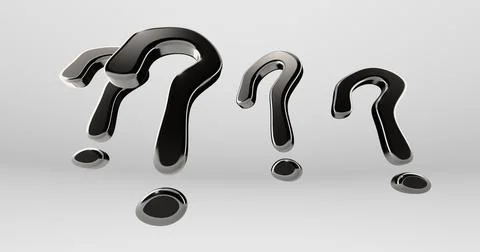 3d Question Marks Stock Illustration