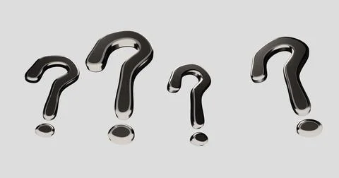 3d Question Marks Stock Illustration