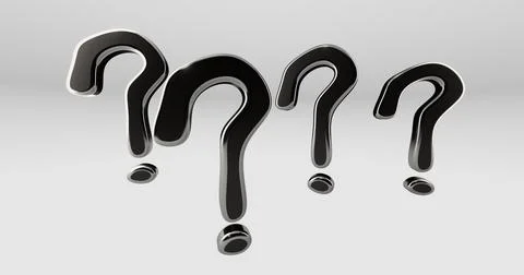 3d Question Marks Stock Illustration
