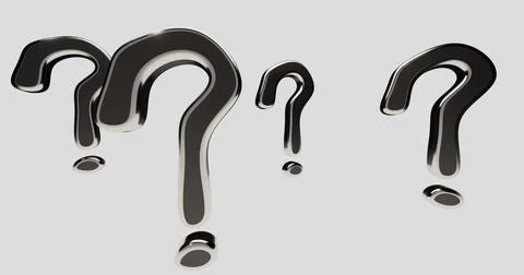3d Question Marks Stock Illustration
