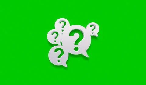 3d question marks Stock Photos