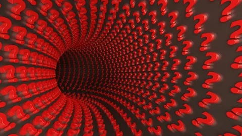 3D Question Marks Wormhole Tunnel Pack 動画素材 104530868