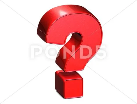 3d question red sign Stock Illustration