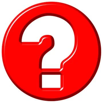 3D Question Sign Stock Illustration