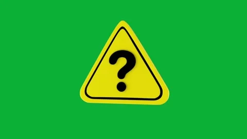 3D question sign loop animation on green screen background Stock Footage 313744847