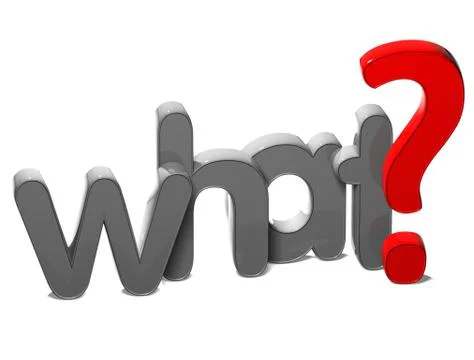 3d question word what on white background イラスト素材
