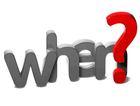 3d question word when on white background イラスト素材