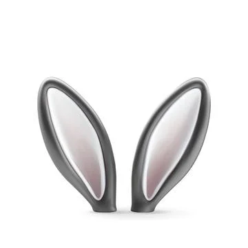 3D rabbit easter ears isolated on white Stock Illustration