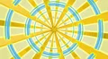 3d radial ray azure and yellow on bright background, loop HD Footage
