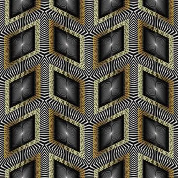 3d radial vector seamless pattern. Ilustración de archivo