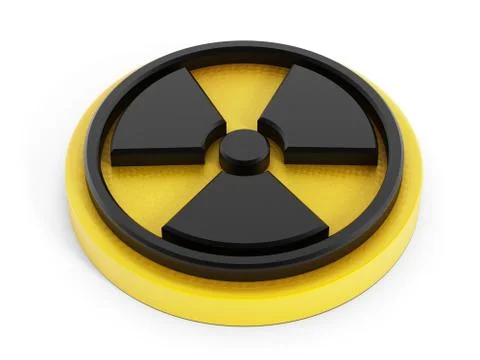 3D radiation sign Stock Illustration