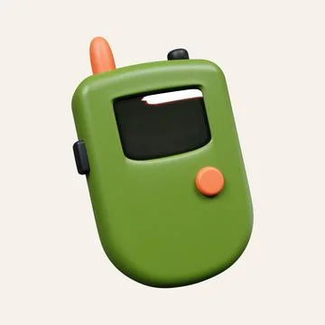 3d radio communication. elements for camping, hiking , summer camp, traveling Stock Illustration