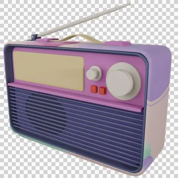 3D Radio Isolated Object Stock Illustration