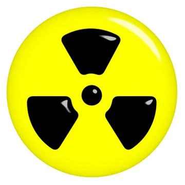 3D Radioactive Sign Stock Illustration