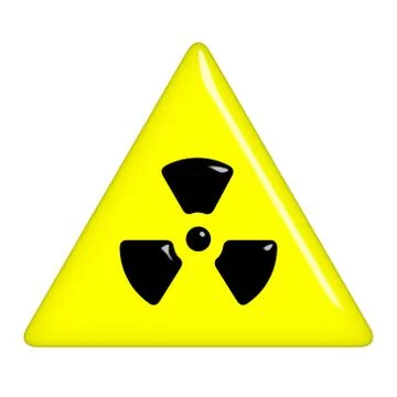 3D Radioactive Sign Stock Illustration