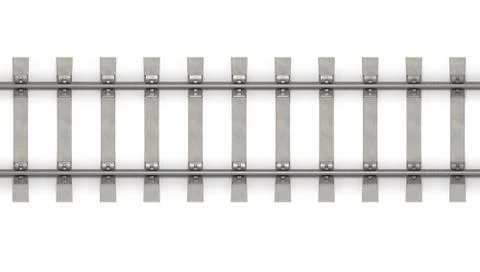 3d rails horizontal top view Stock-Illustration