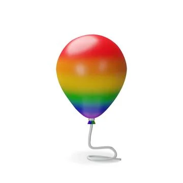 3d rainbow balloon. Stock Illustration