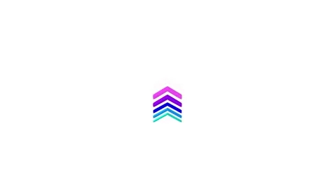3d rainbow chevron arrow upward loading progress bar on white background. 4k Stock-Footage 342981290