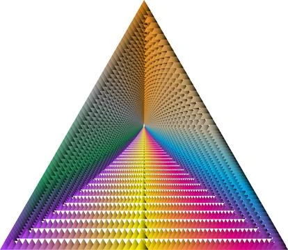 3D rainbow color pyramid Stock Illustration