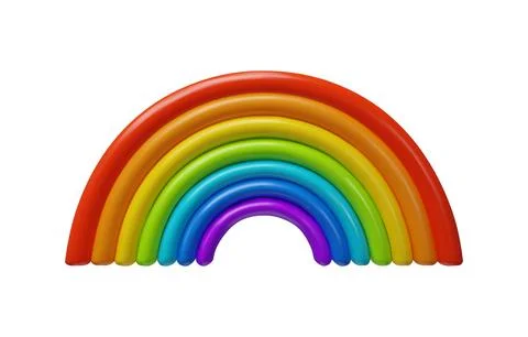 3d Rainbow colorful arc Stock Illustration