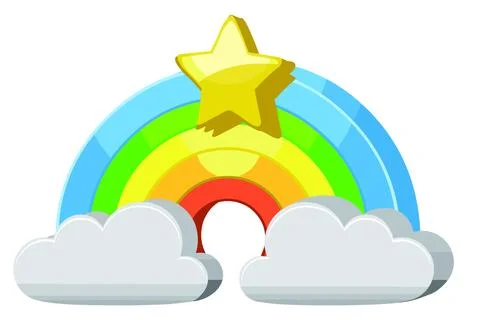 3d rainbow illustrative vector design Stock Illustration