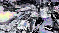 3D Rainbow Surface Refraction Colors On Trendy Digital Glitch Fluid Art With Stock Footage