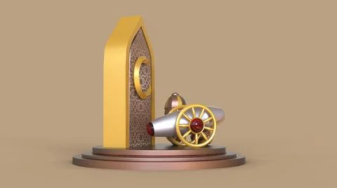 3D Ramadan kareem Background, 3d illustration 스톡 일러스트