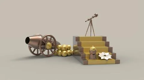 3D Ramadan kareem Background, 3d illustration Stock Illustration