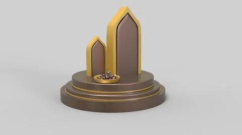3D Ramadan kareem Background, 3d illustration Illustrazione stock