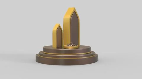 3D Ramadan kareem Background, 3d illustration Stock Illustration