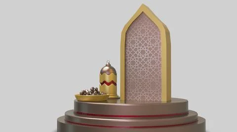3D Ramadan kareem Background, 3d illustration イラスト素材