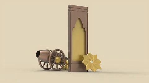 3D Ramadan kareem Background, 3d illustration イラスト素材