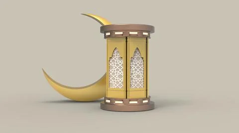 3D Ramadan kareem Background, 3d illustration Illustrazione stock