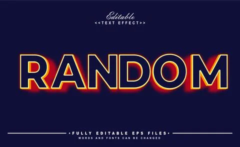 3d random text effect Stock Illustration
