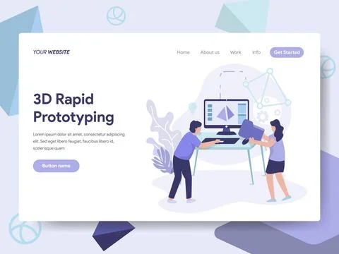 3D Rapid Prototyping Illustration Stock Illustration