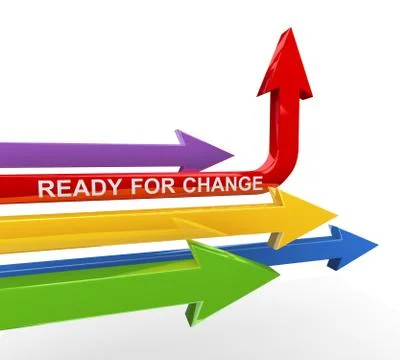 3d ready for change arrow Stock Illustration